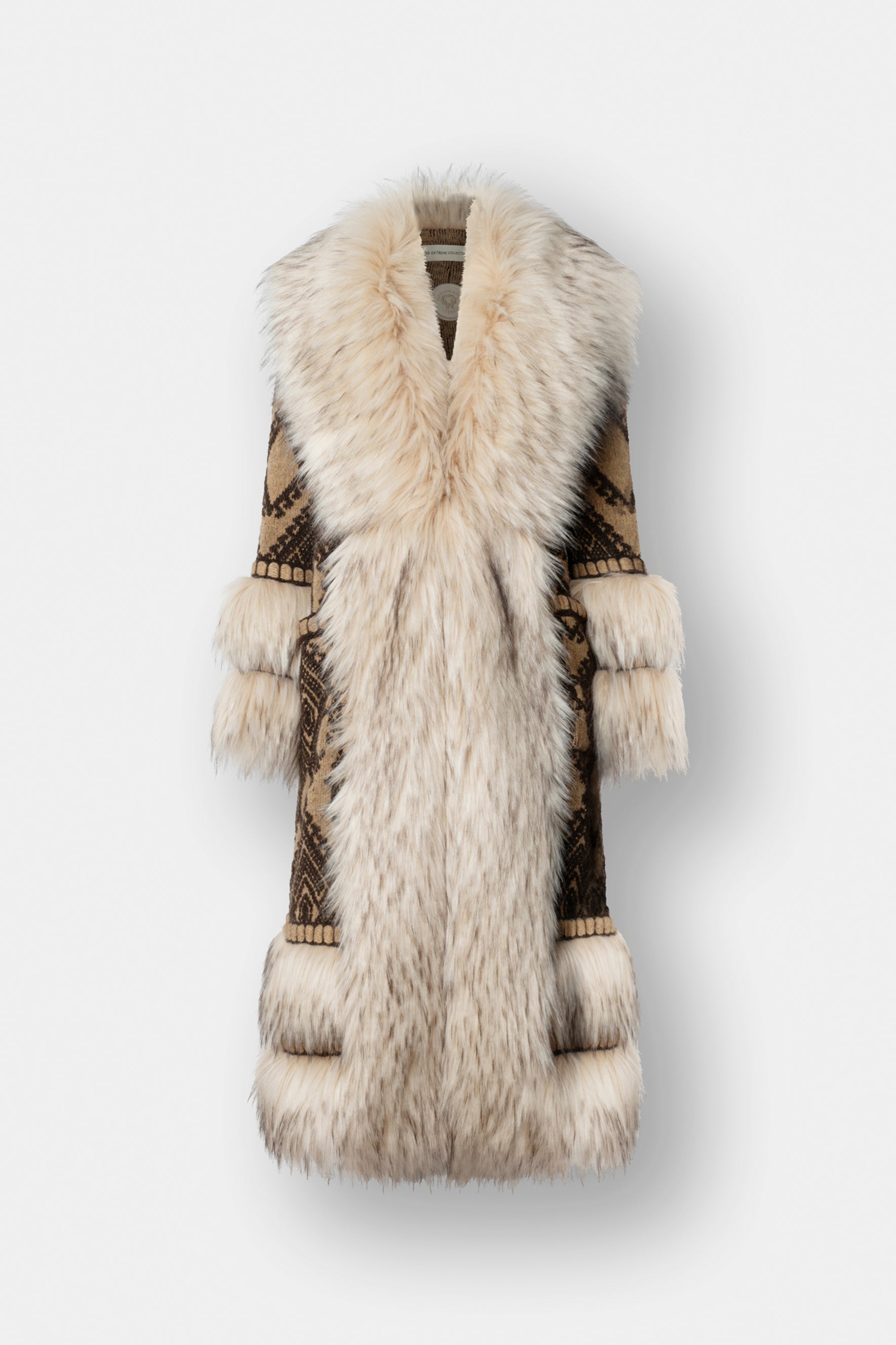 Kira Long Knit Coat with Faux Fur - Limited Edition