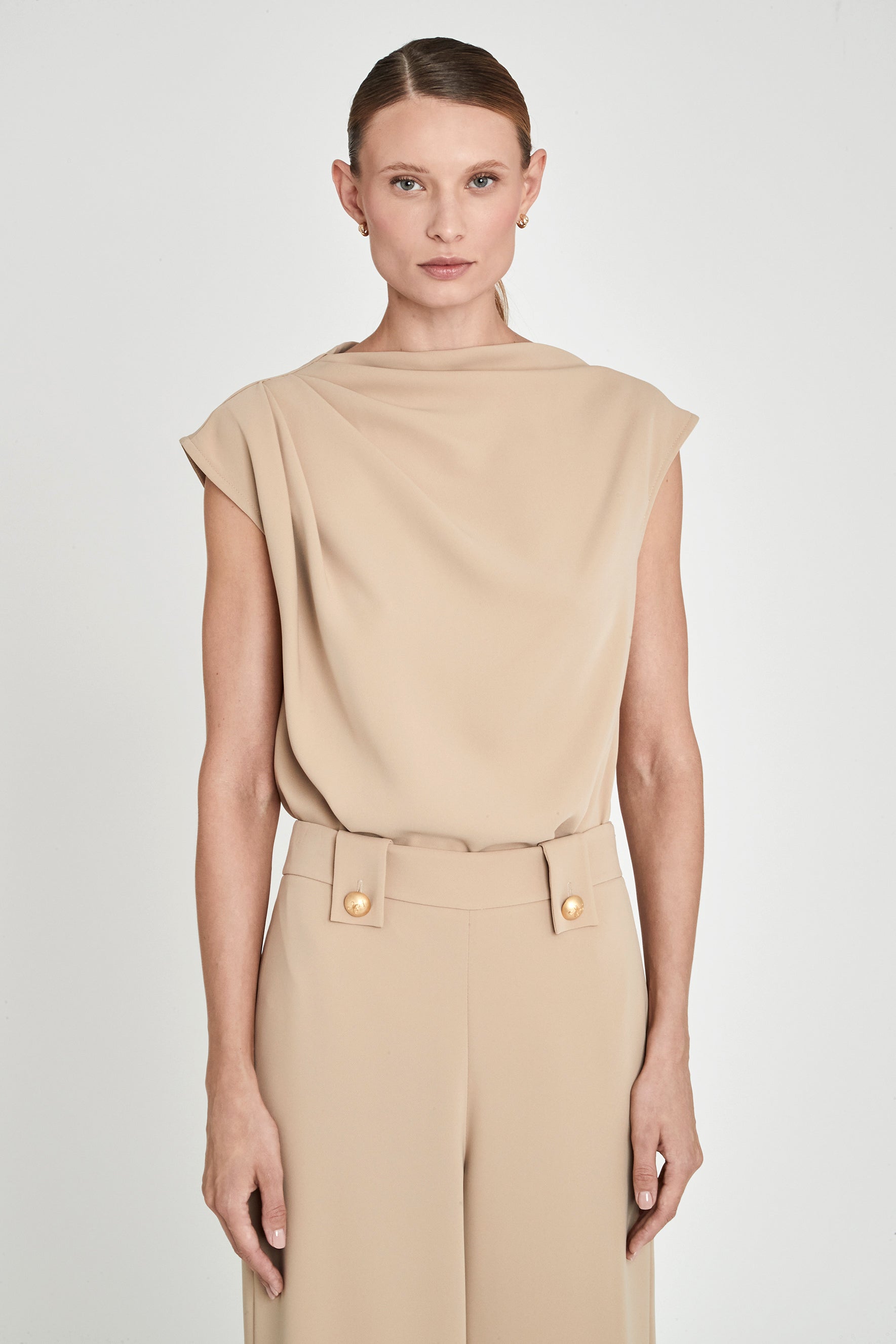 BENEDETTA TOFFEE ASYMMETRICAL TOP