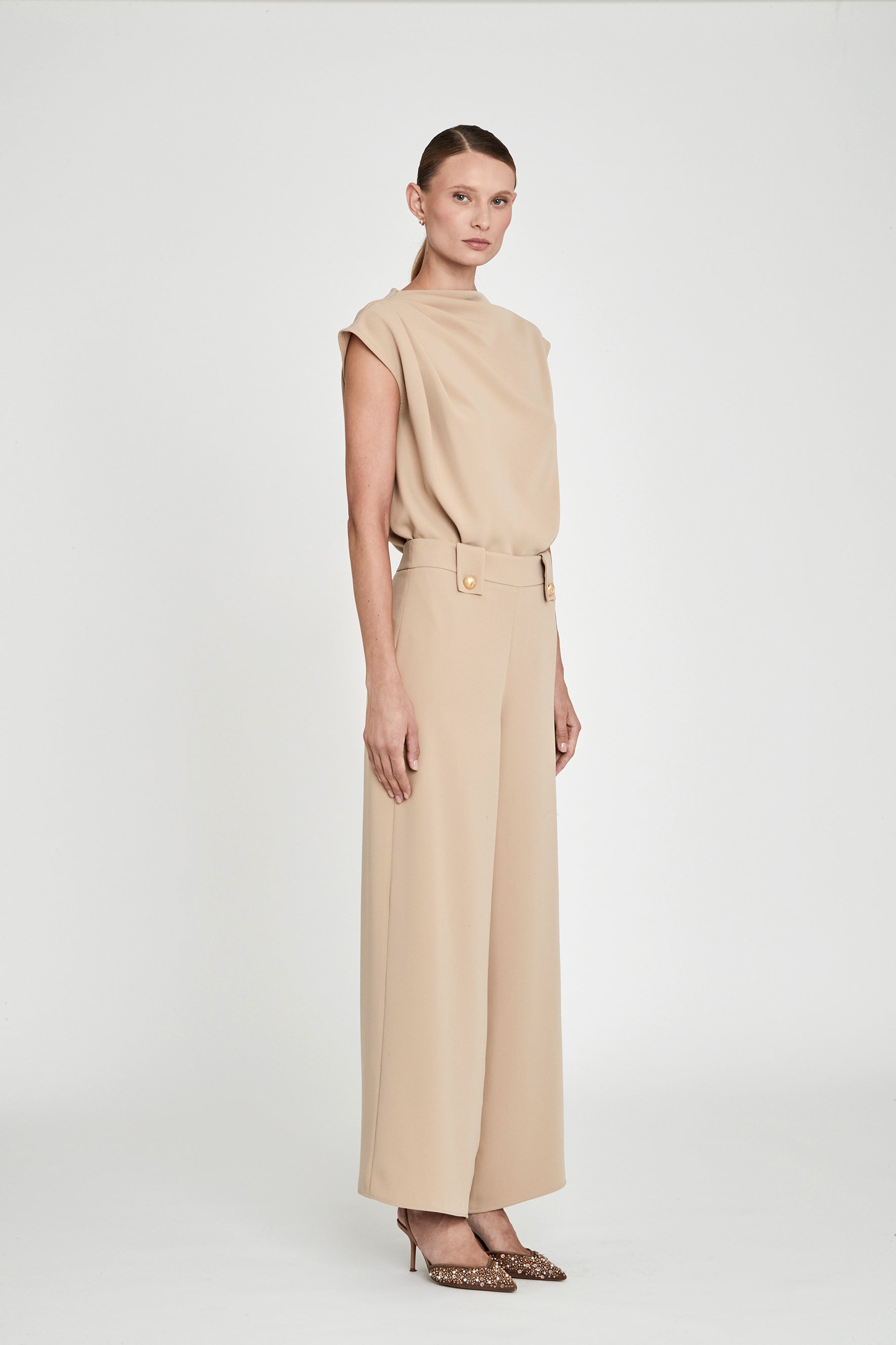 BENEDETTA TOFFEE ASYMMETRICAL TOP