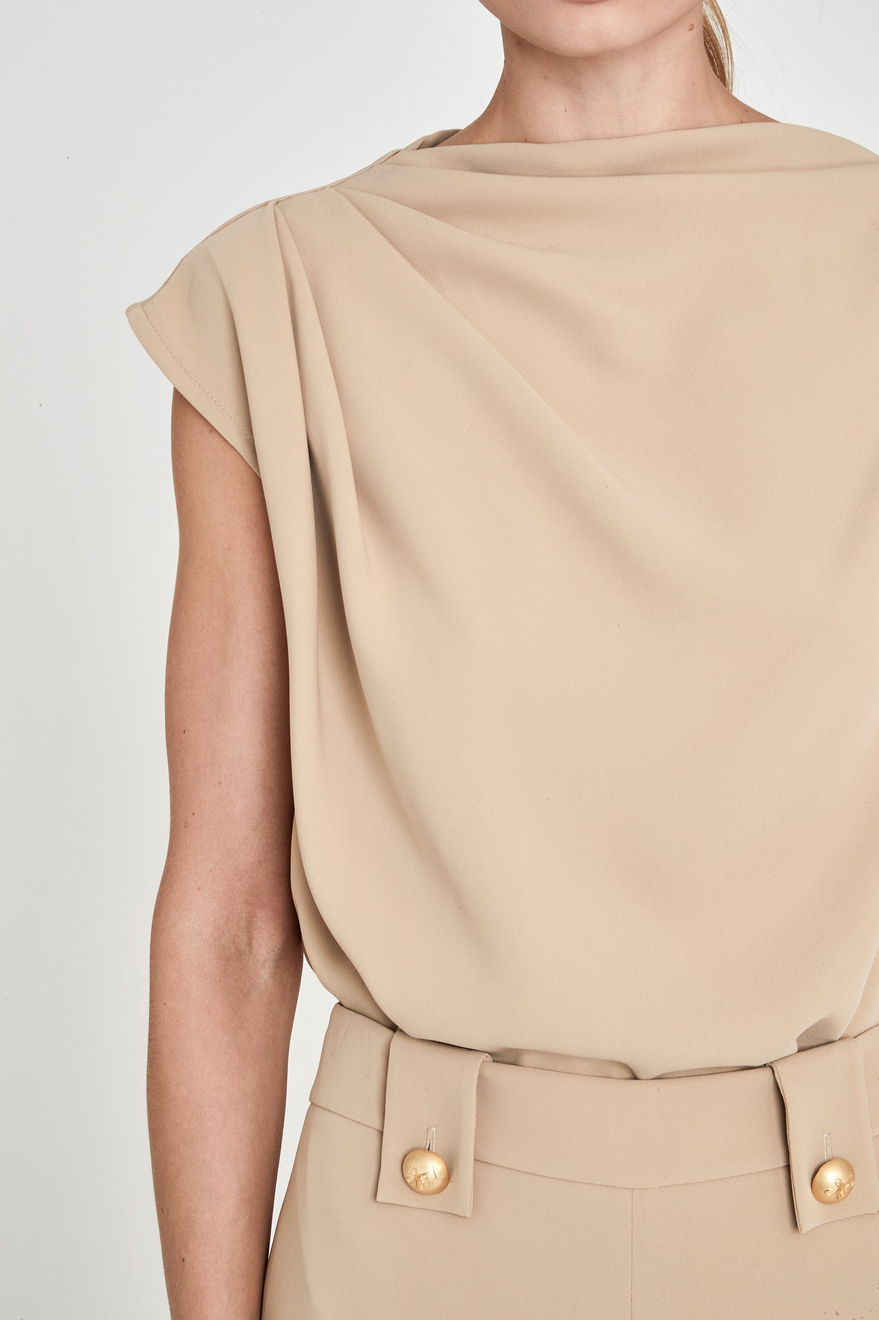 BENEDETTA TOFFEE ASYMMETRICAL TOP