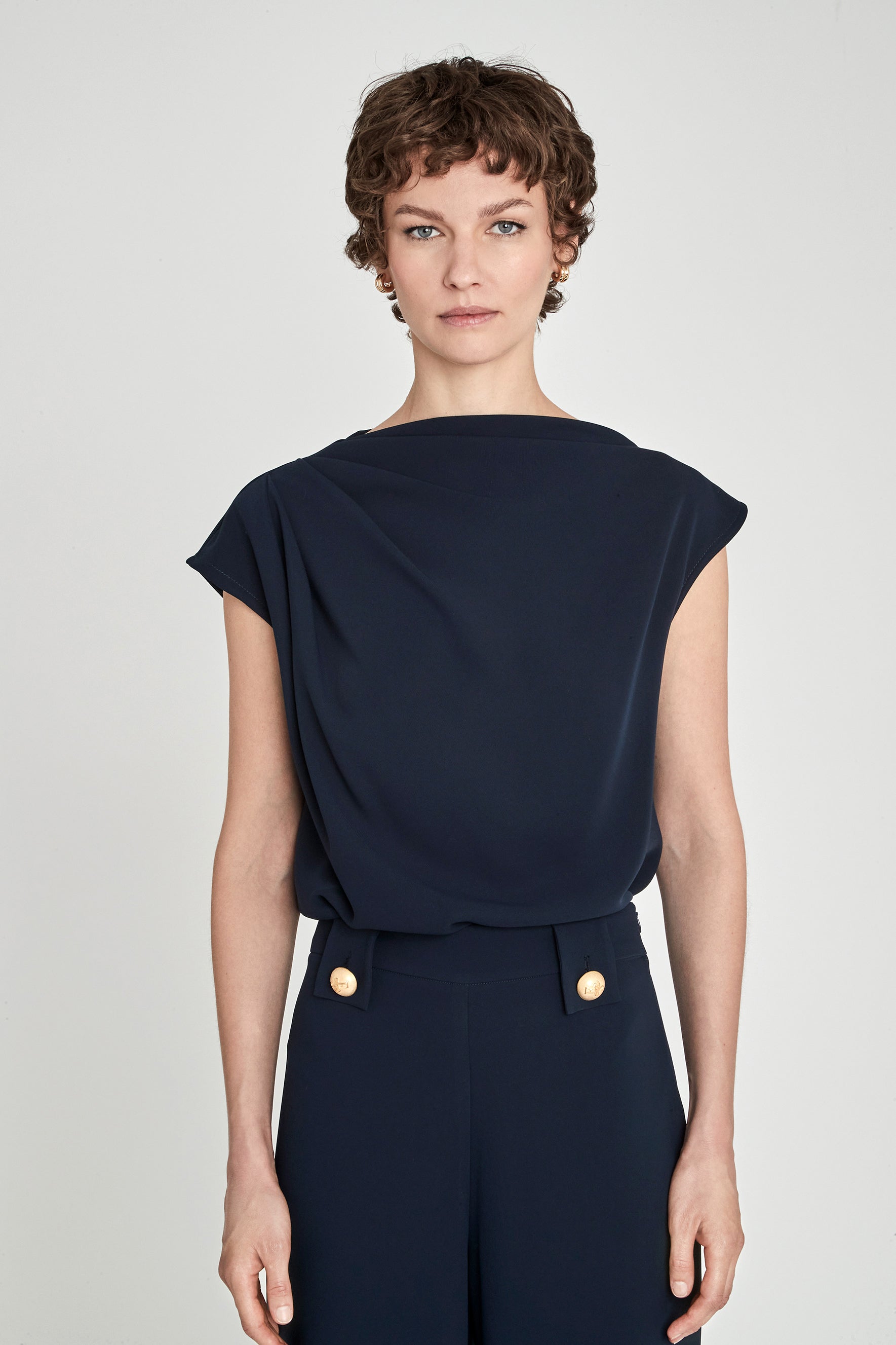 BENEDETTA INDIGO ASYMMETRICAL TOP