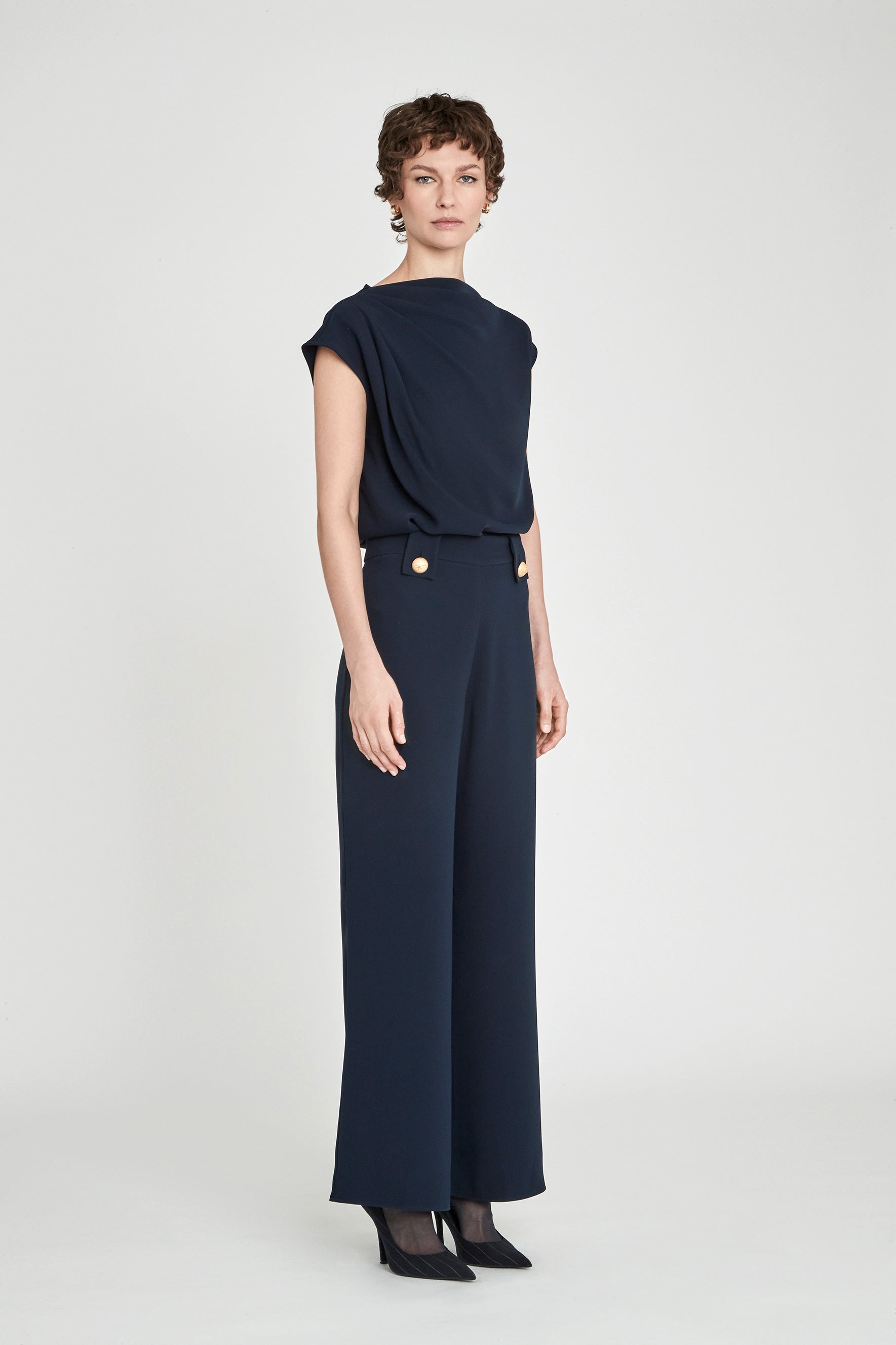 BENEDETTA INDIGO ASYMMETRICAL TOP