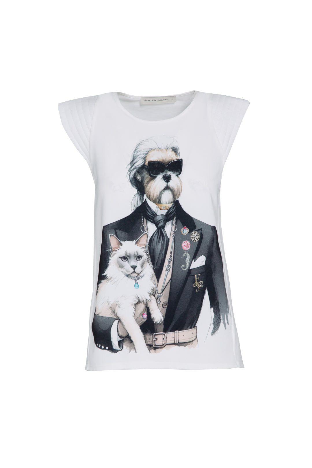 WHITE SWEET CAT T-SHIRT