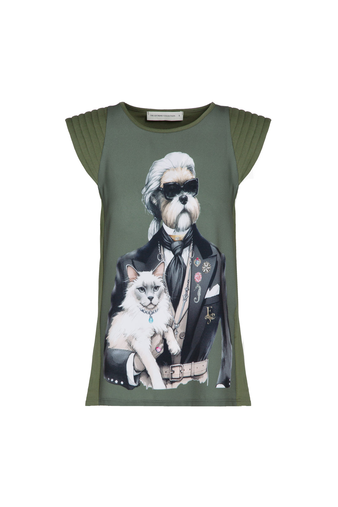 GREEN SWEET CAT T-SHIRT