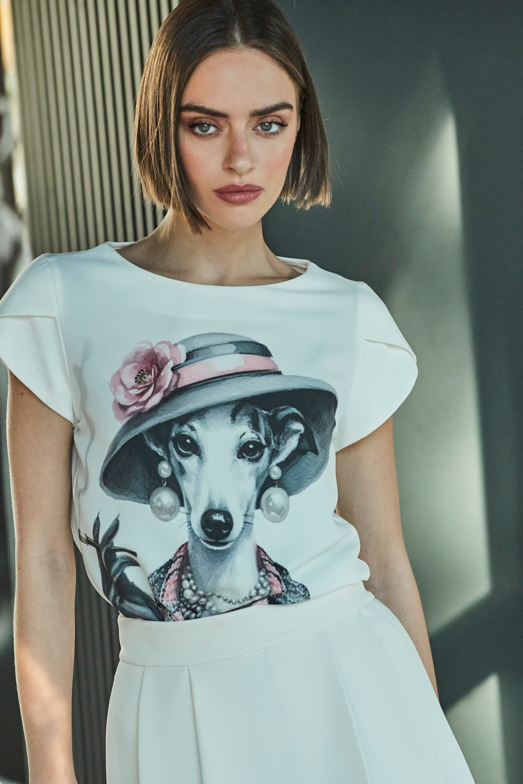 WHITE CAMELIA T-SHIRT