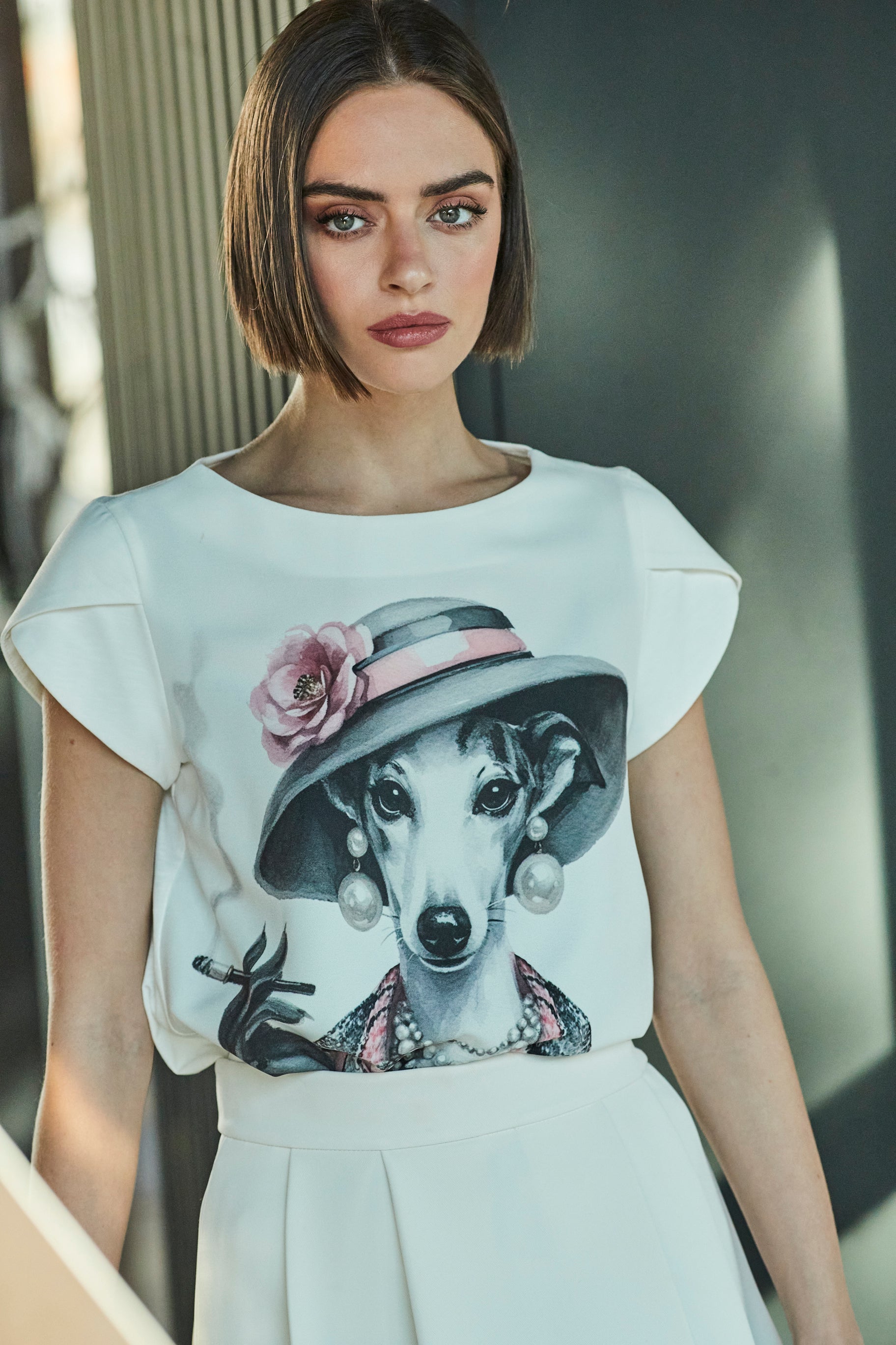 WHITE CAMELIA T-SHIRT