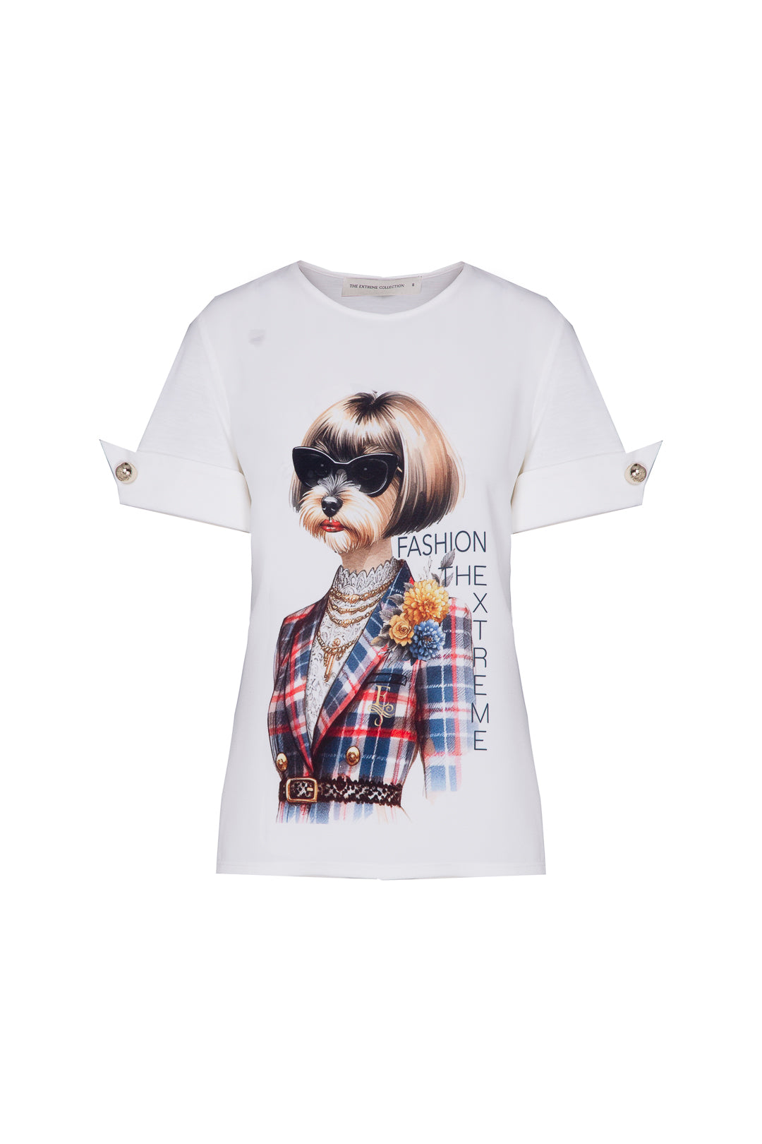 WHITE FASHION STYLE T-SHIRT