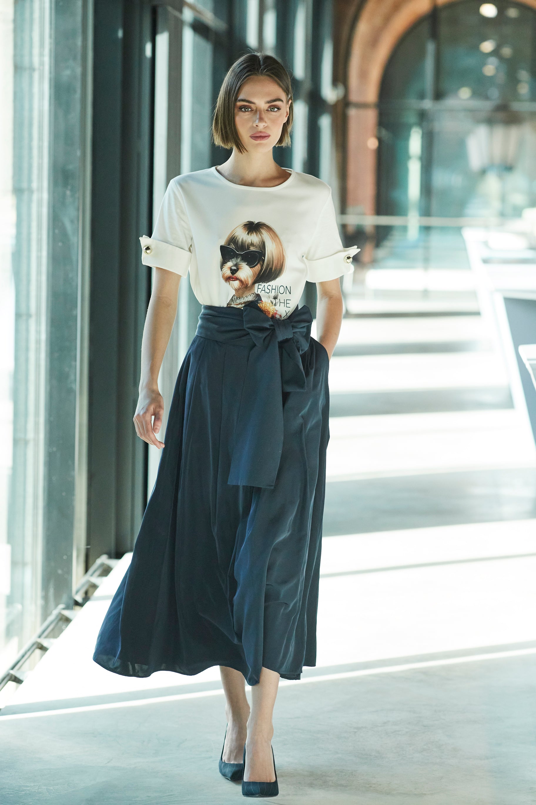 WHITE FASHION STYLE T-SHIRT