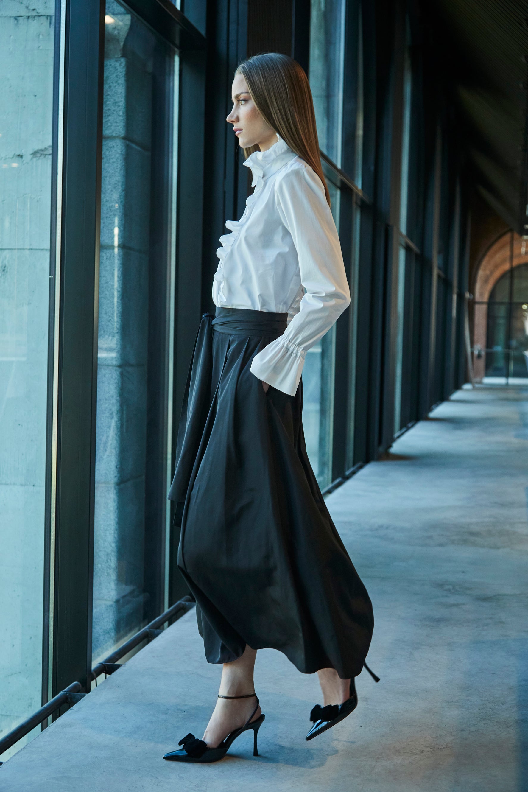 BOHEME WHITE SHIRT WITH RUFFLE