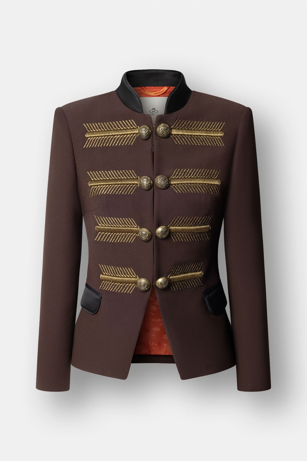 Brown Gold-Embroidered Blazer James Jacket - Limited Edition