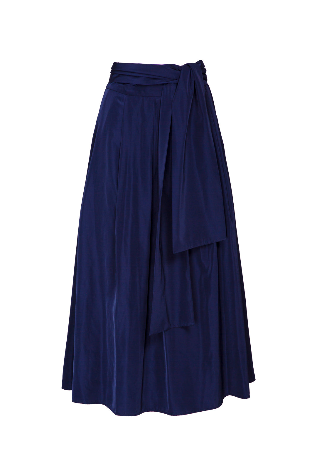 FALDA MIDI MARINO TAFETA