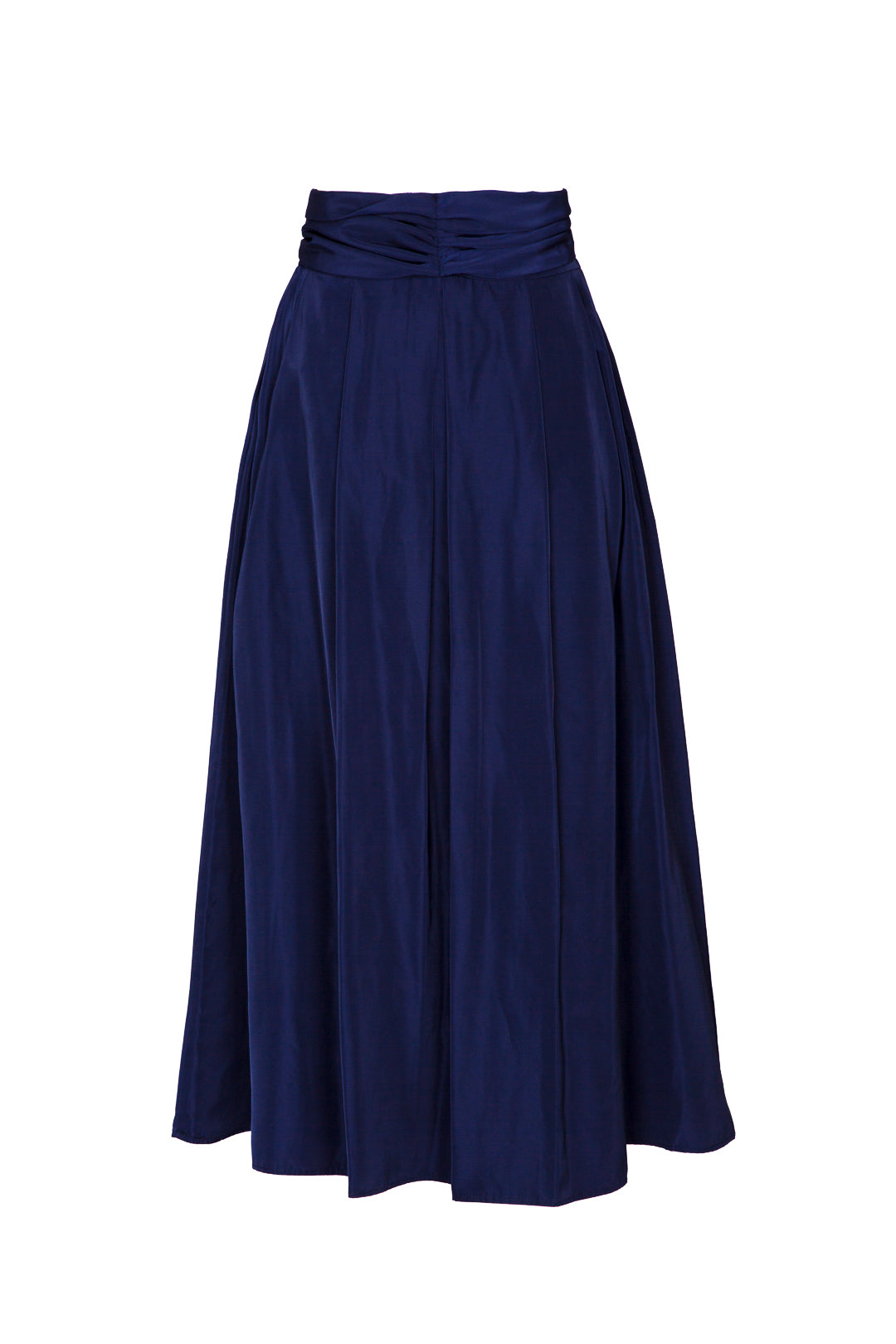 FALDA MIDI MARINO TAFETA