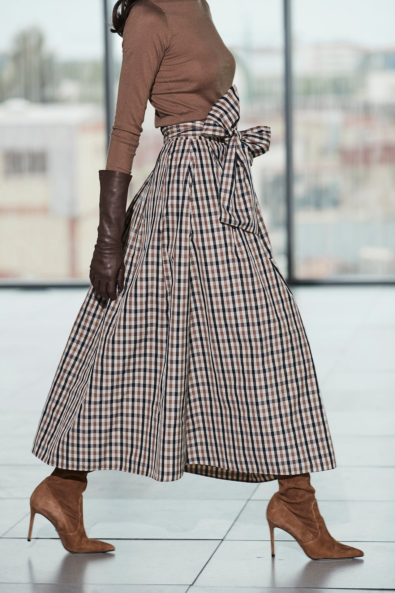 FALDA MIDI CUADRO VICHY THOMASINA