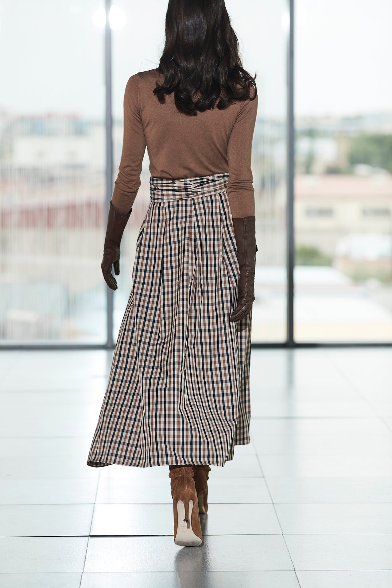 FALDA MIDI CUADRO VICHY THOMASINA
