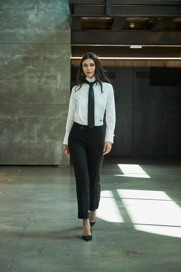 ATELIER 02 BLACK BUCKLE TROUSERS