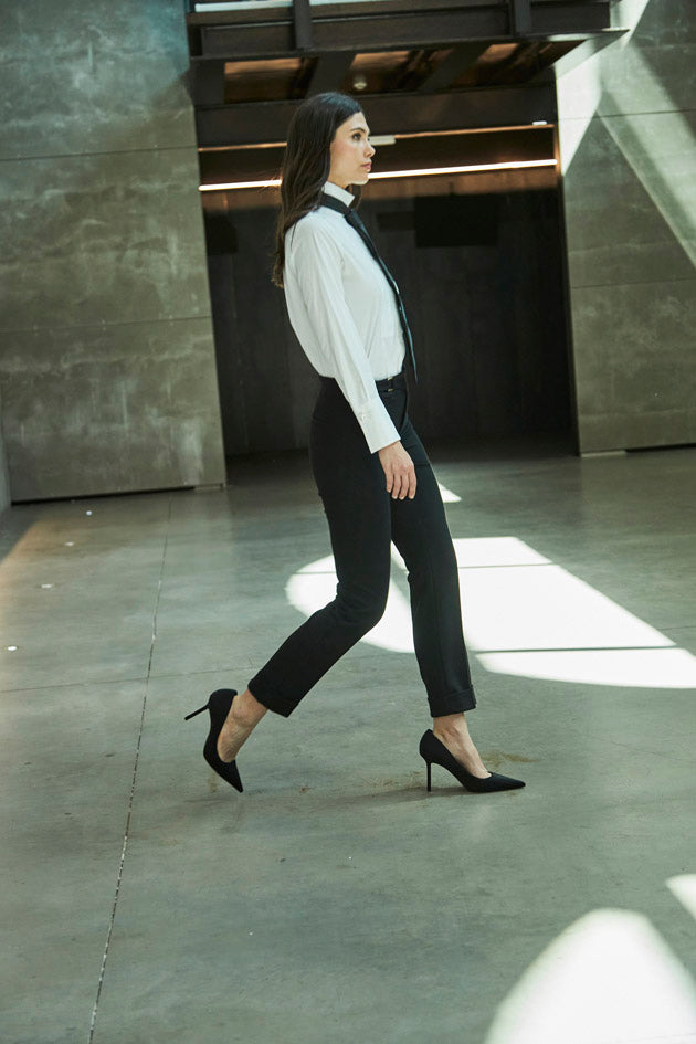 ATELIER 02 BLACK BUCKLE TROUSERS