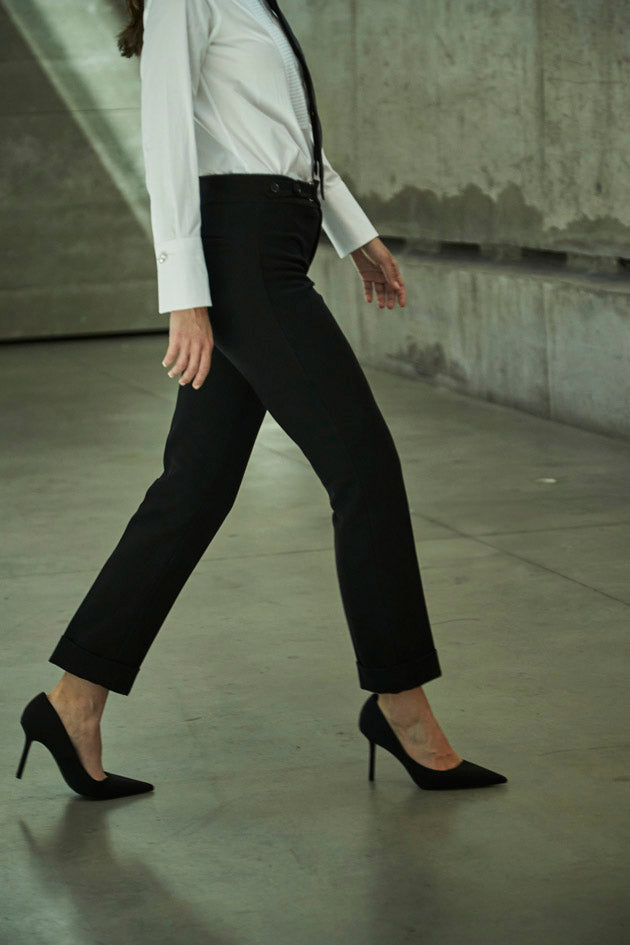 ATELIER 02 BLACK BUCKLE TROUSERS