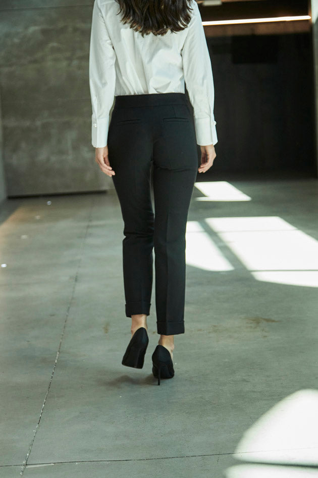 ATELIER 02 BLACK BUCKLE TROUSERS