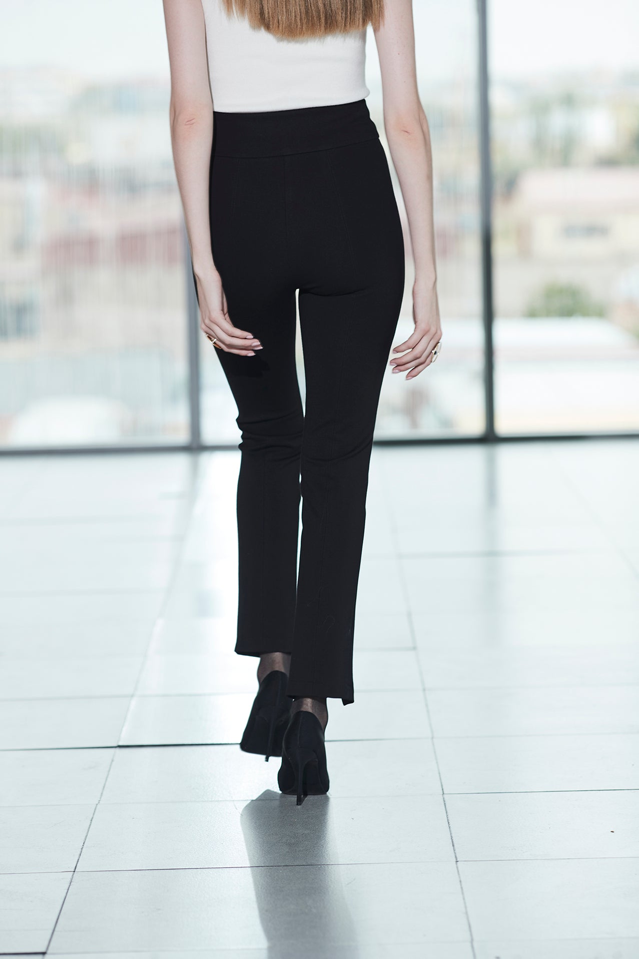 ROMA AZABACHE PANTS WITH SLITS