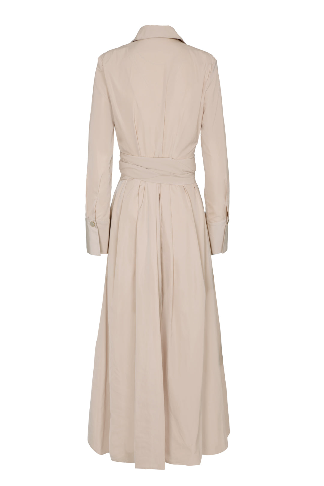 VESTIDO CAMISERO LISO BEIGE CORNELIA
