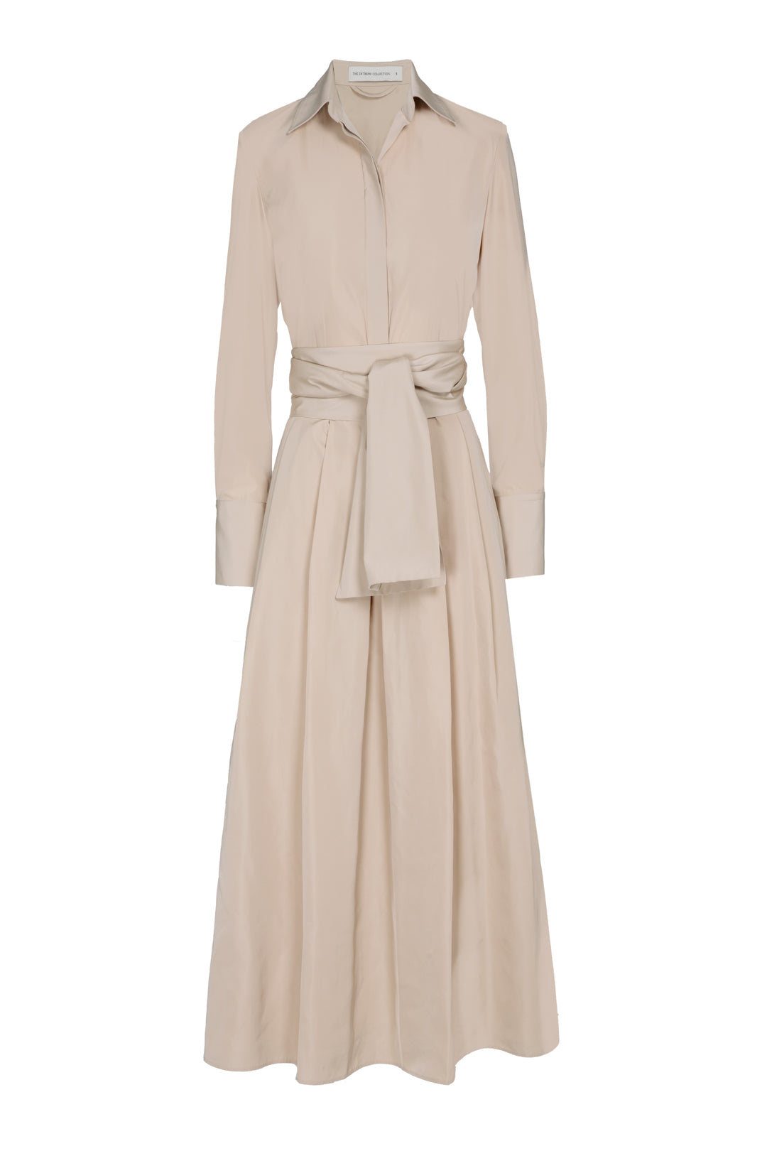 VESTIDO CAMISERO LISO BEIGE CORNELIA