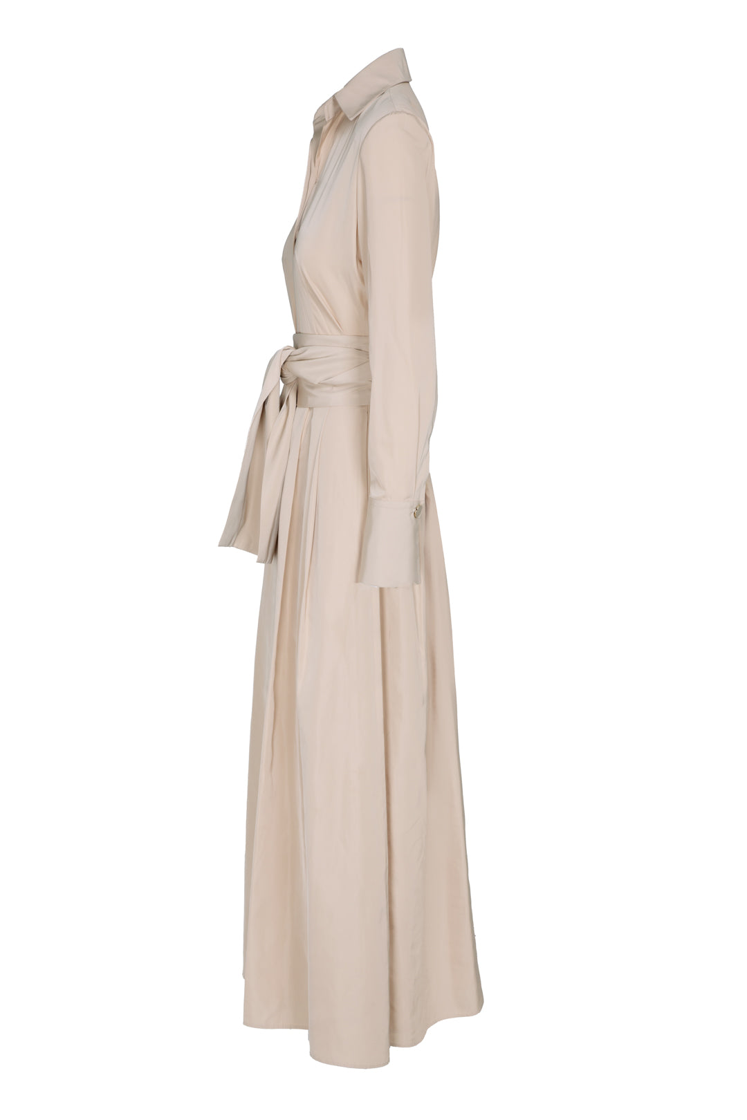 VESTIDO CAMISERO LISO BEIGE CORNELIA