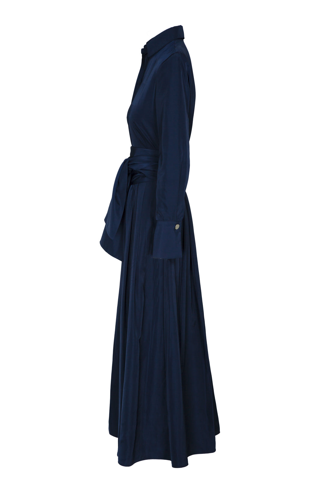 VESTIDO CAMISERO LISO MARINO CORNELIA