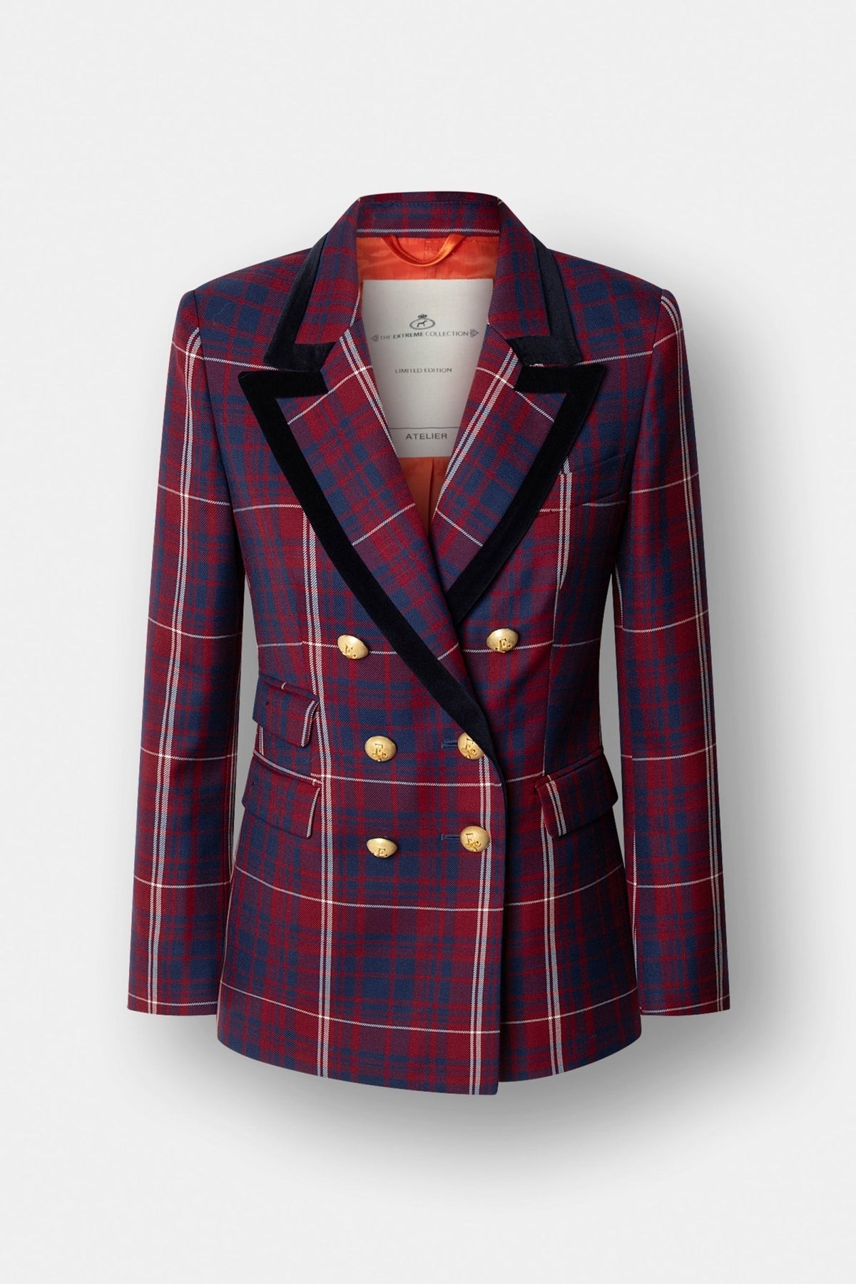 Anderson Checked Blazer with Velvet Lapel - Limited Edition - THE EXTREME COLLECTION