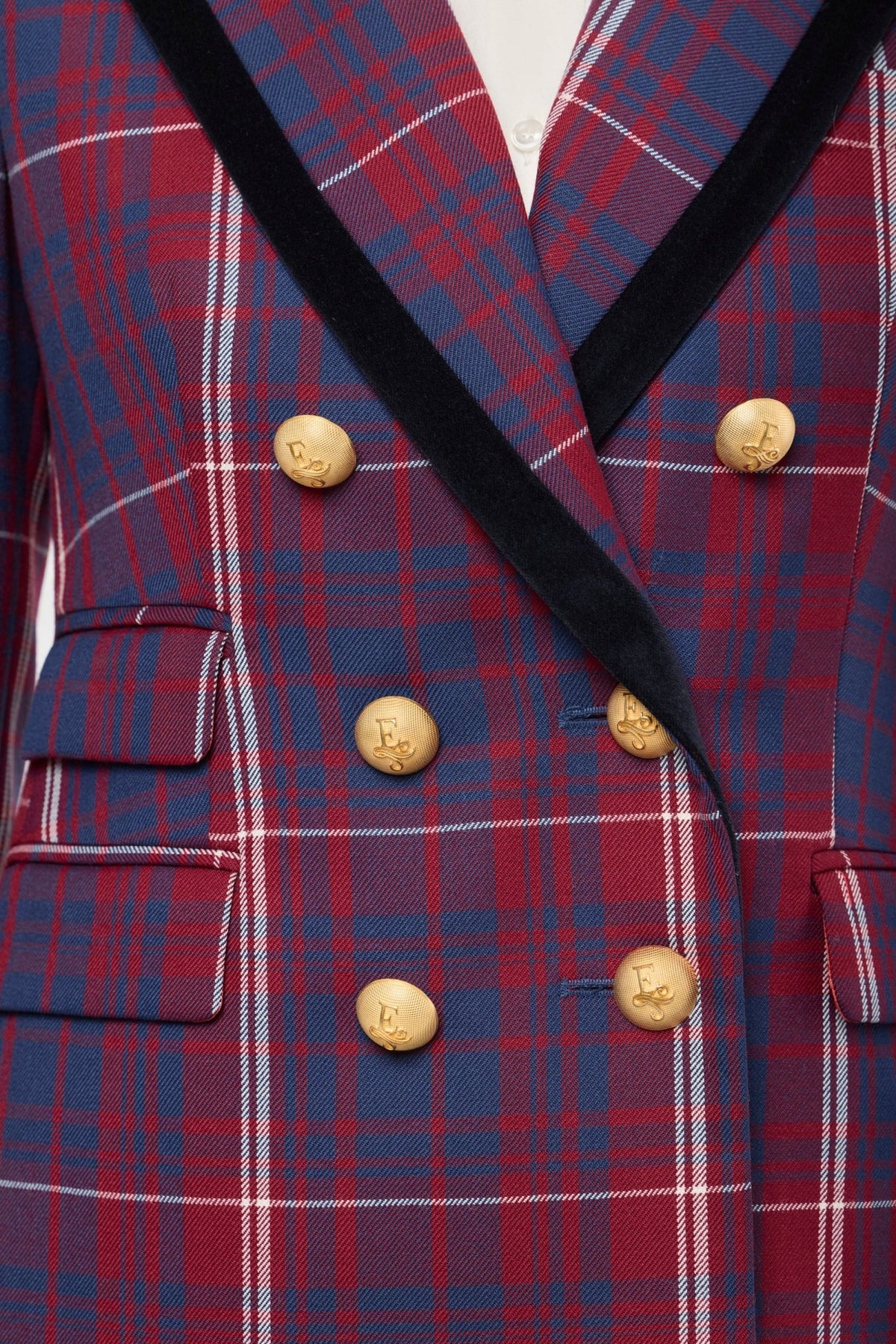 Anderson Checked Blazer with Velvet Lapel - Limited Edition - THE EXTREME COLLECTION