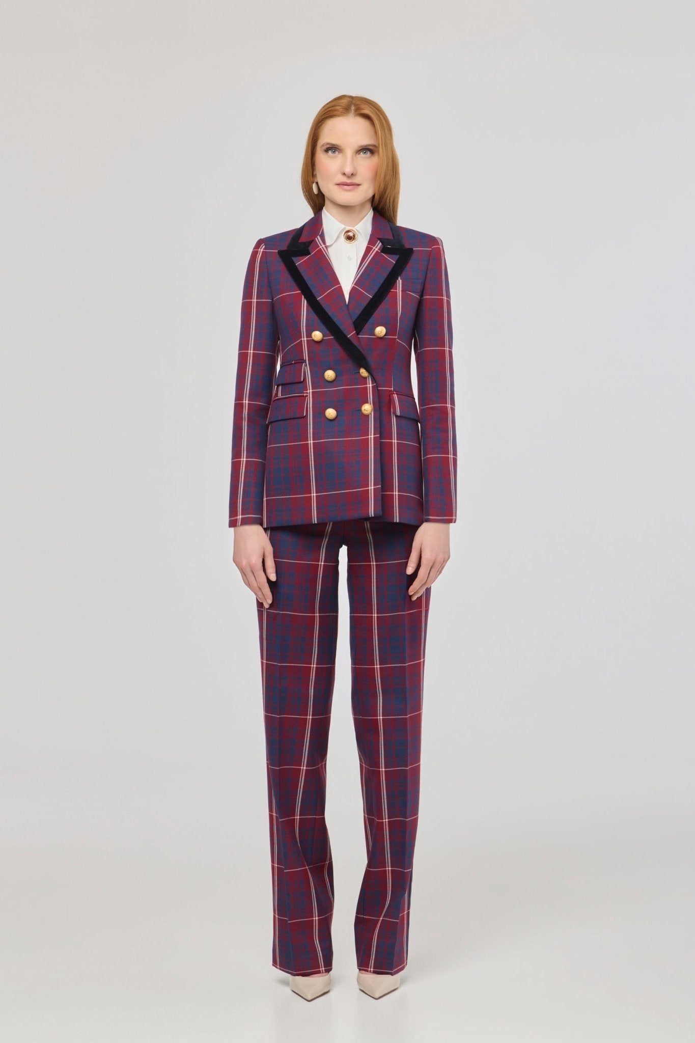 Anderson Checked Blazer with Velvet Lapel - Limited Edition - THE EXTREME COLLECTION