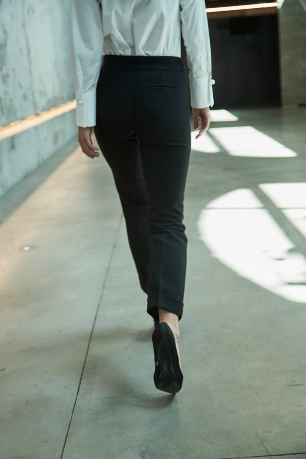 ATELIER 02 BLACK BUCKLE TROUSERS - THE EXTREME COLLECTION