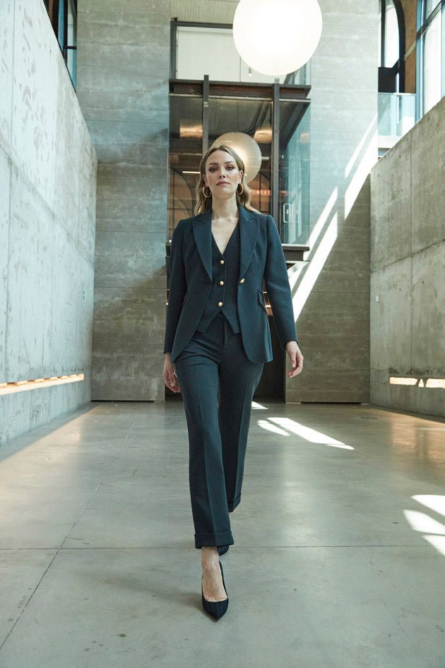ATELIER 02 NAVY BUCKLE TROUSERS - THE EXTREME COLLECTION