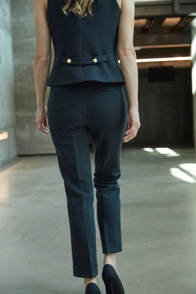 ATELIER 02 NAVY BUCKLE TROUSERS - THE EXTREME COLLECTION