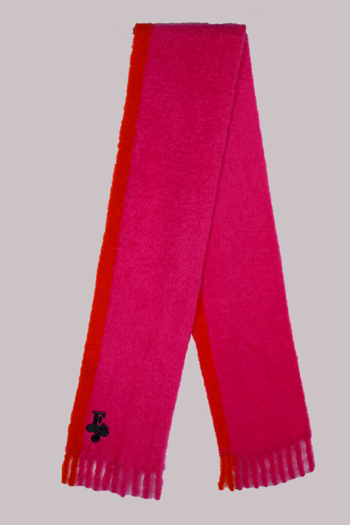 TWO-COLOR VERTICAL STRIPED SCARF