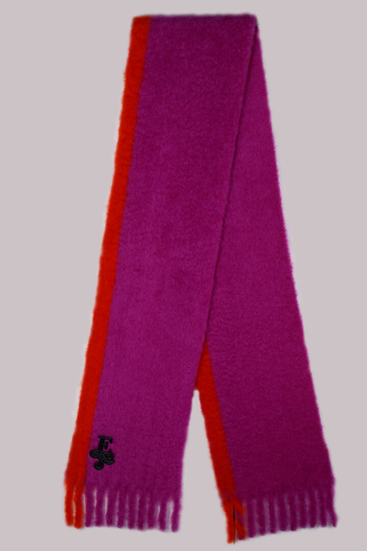 TWO-COLOUR VERTICAL STRIPED SCARF