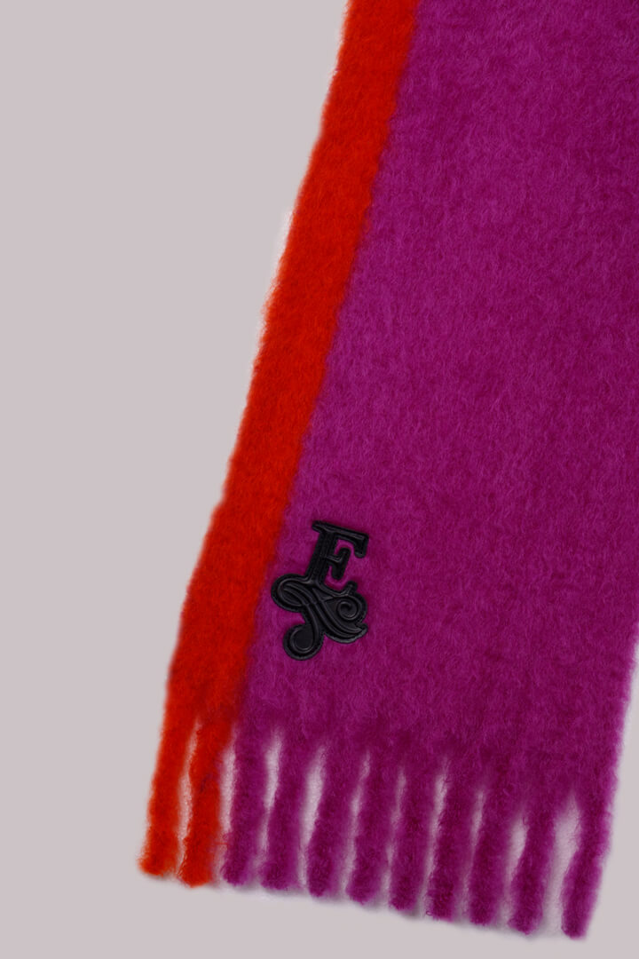 TWO-COLOUR VERTICAL STRIPED SCARF