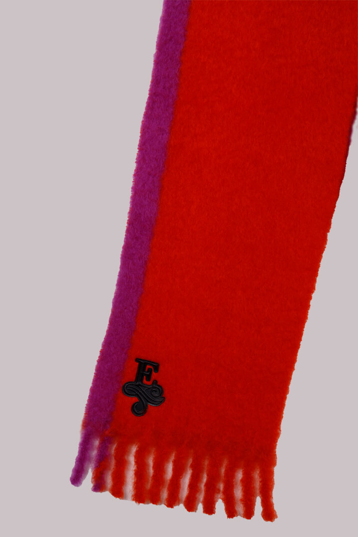 TWO-COLOUR VERTICAL STRIPED SCARF