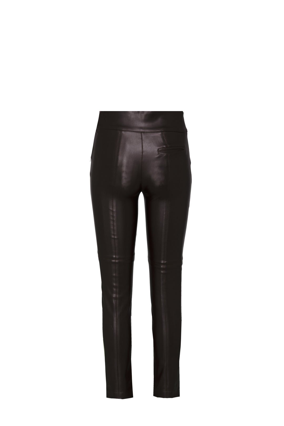 BERENICE MOKA FAUX LEATHER TROUSERS - THE EXTREME COLLECTION
