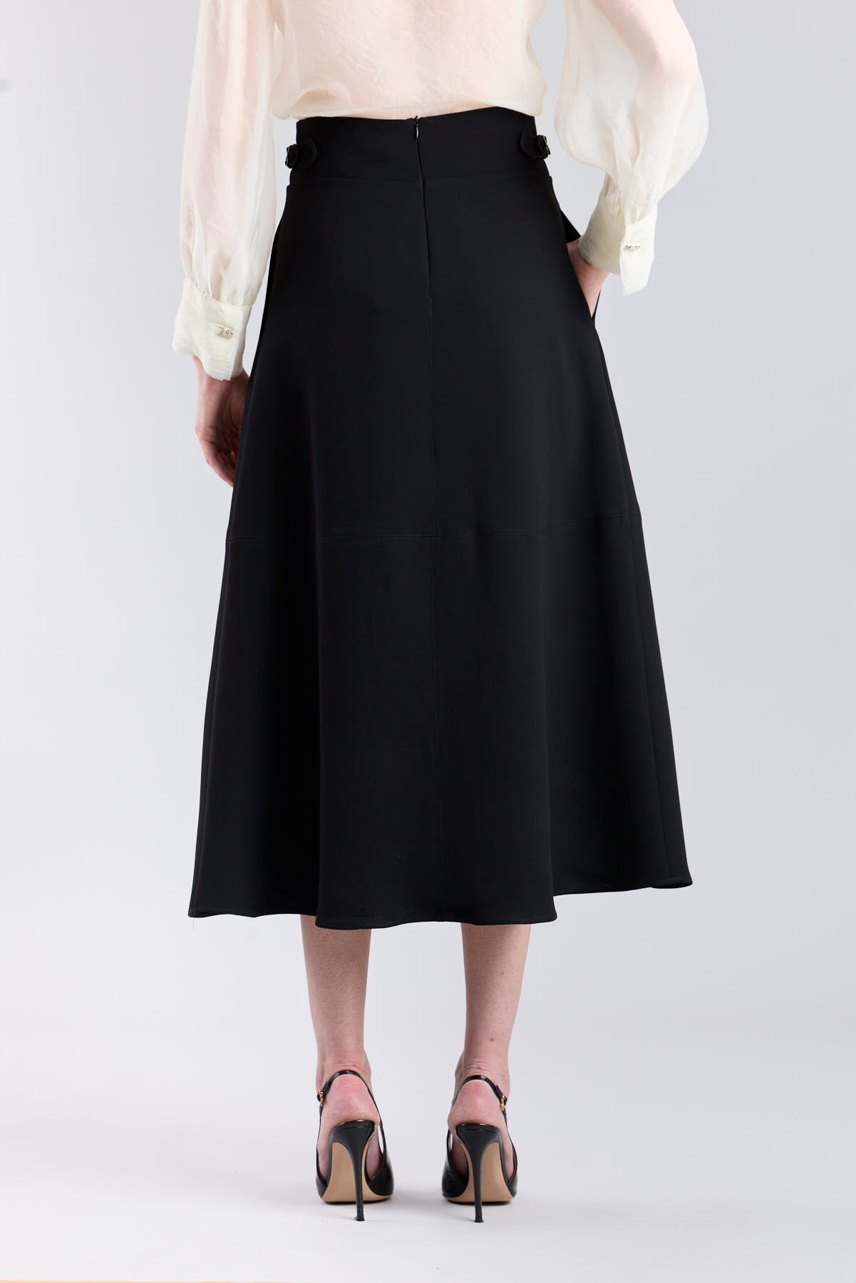 Black A - line Midi Skirt - Limited Edition - THE EXTREME COLLECTION