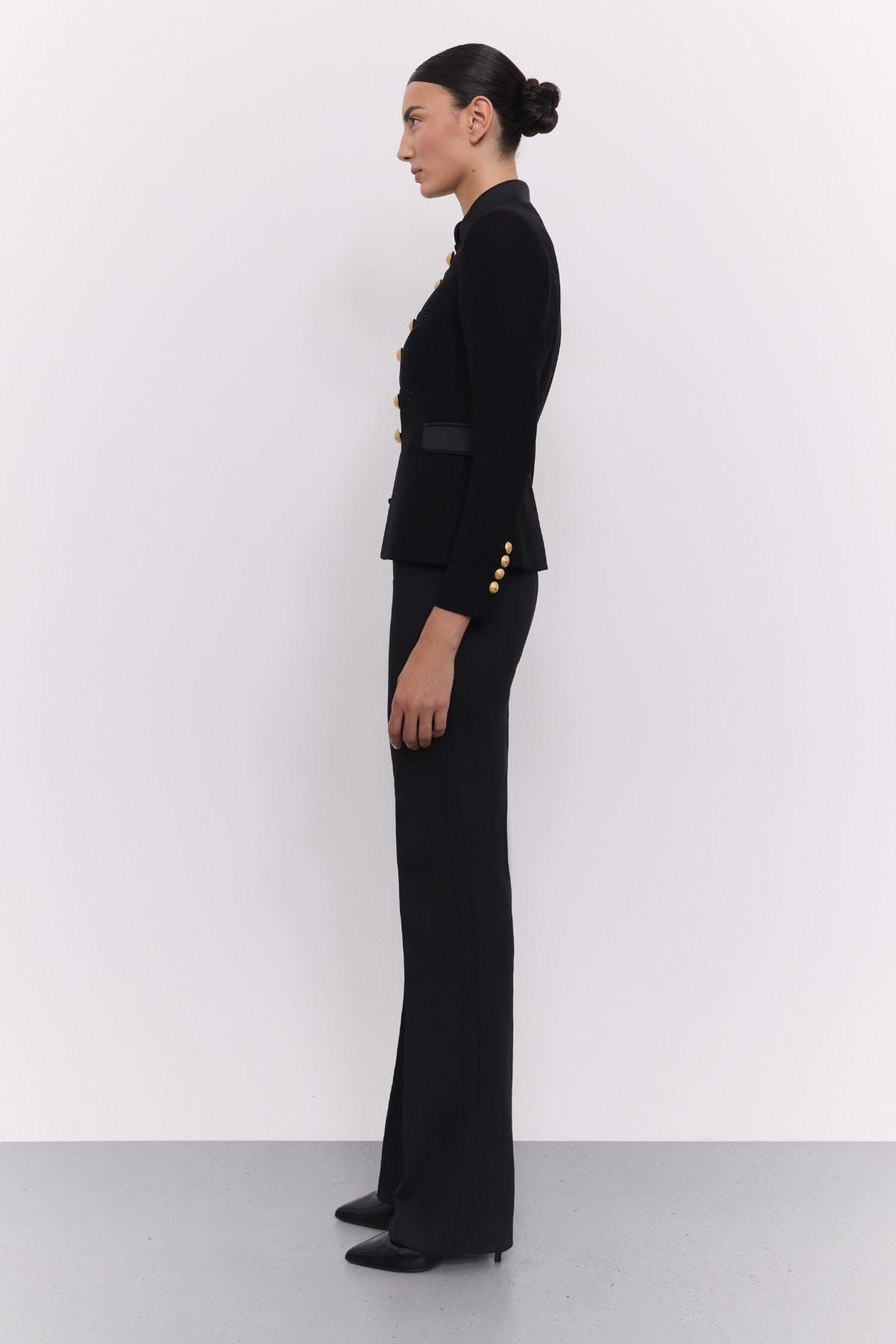 Black Embroidered Military Blazer Renata 01 - Limited Edition - THE EXTREME COLLECTION