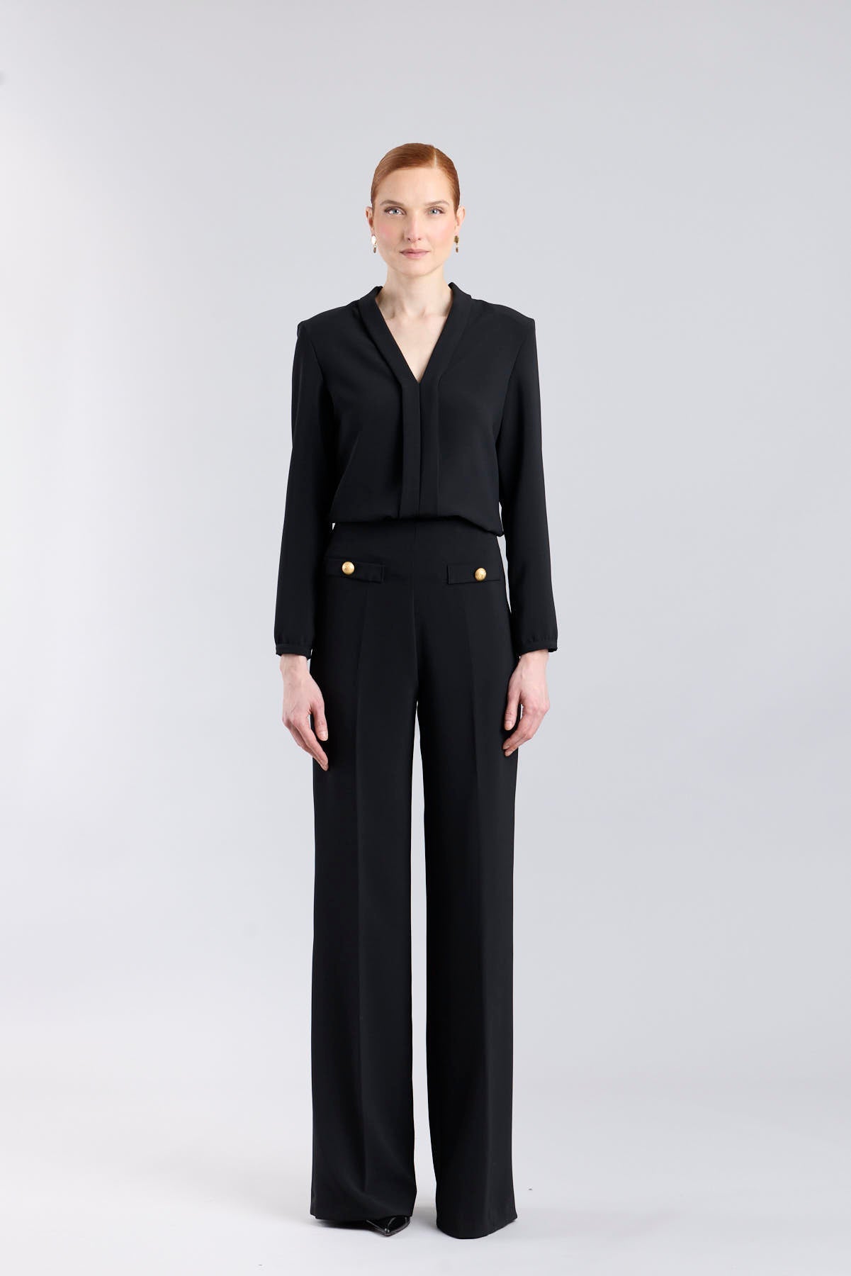 Black High - Waisted Palazzo Trousers - Limited Edition - THE EXTREME COLLECTION