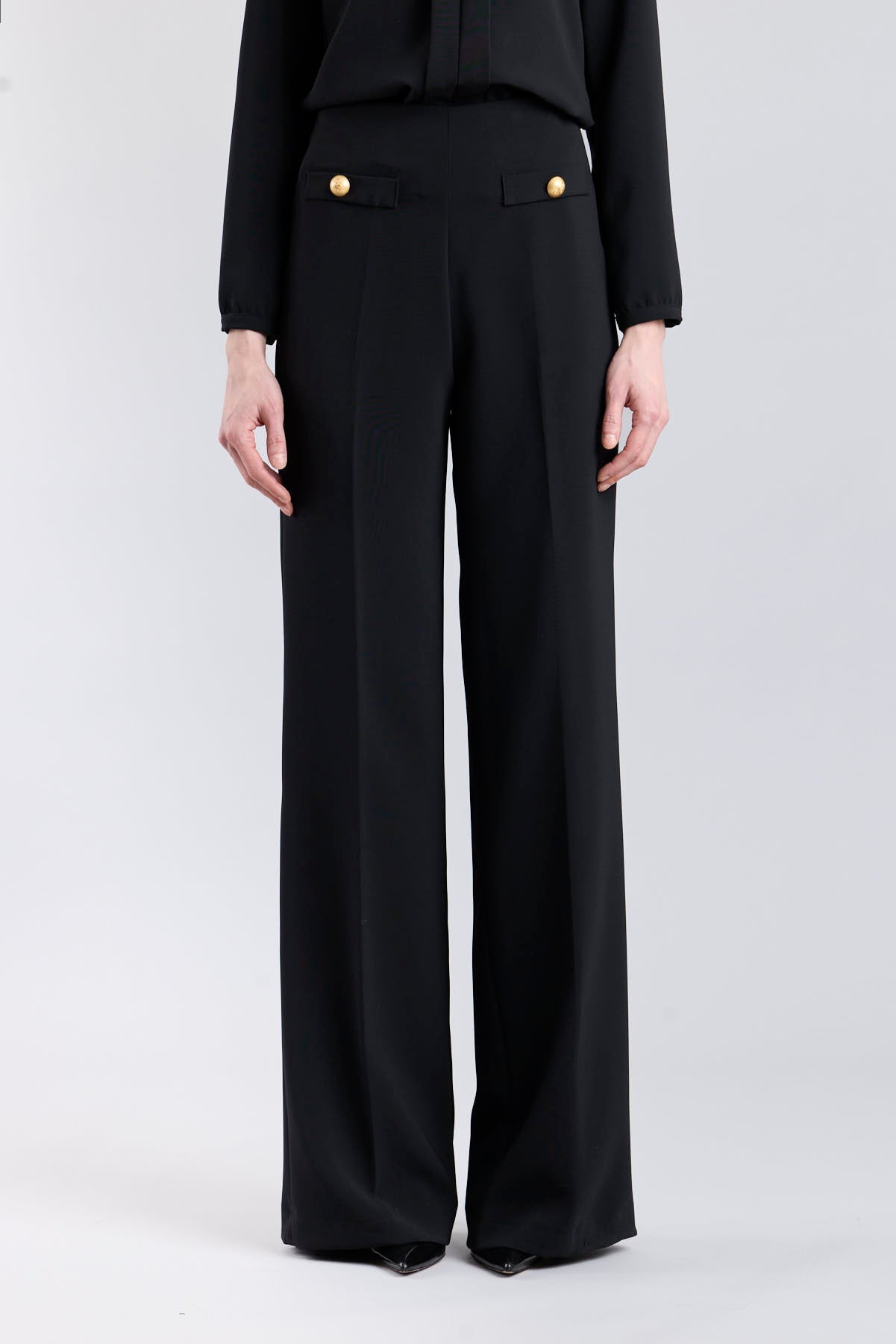 Black High - Waisted Palazzo Trousers - Limited Edition - THE EXTREME COLLECTION