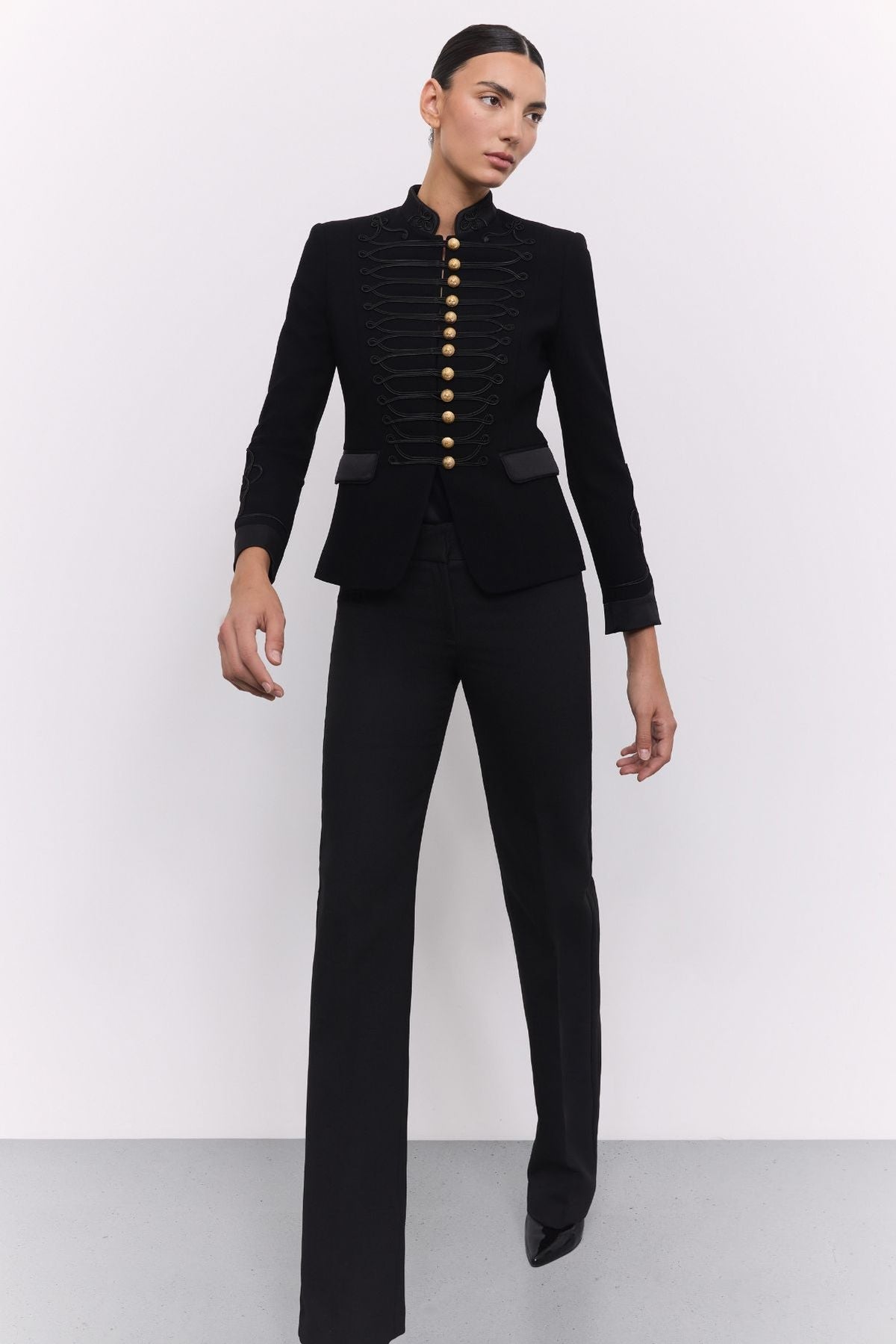 Black Military Blazer Isaura Black 01 - Limited Edition - THE EXTREME COLLECTION