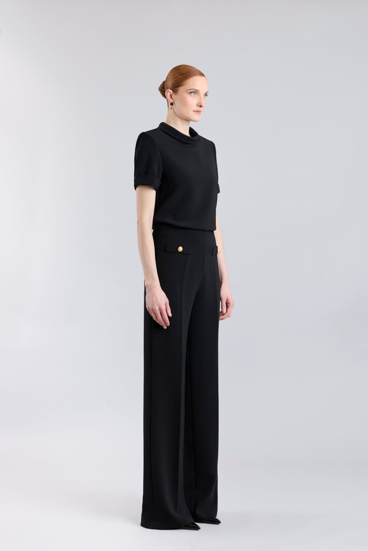 Black Perkins Collar Top - Limited Edition - THE EXTREME COLLECTION