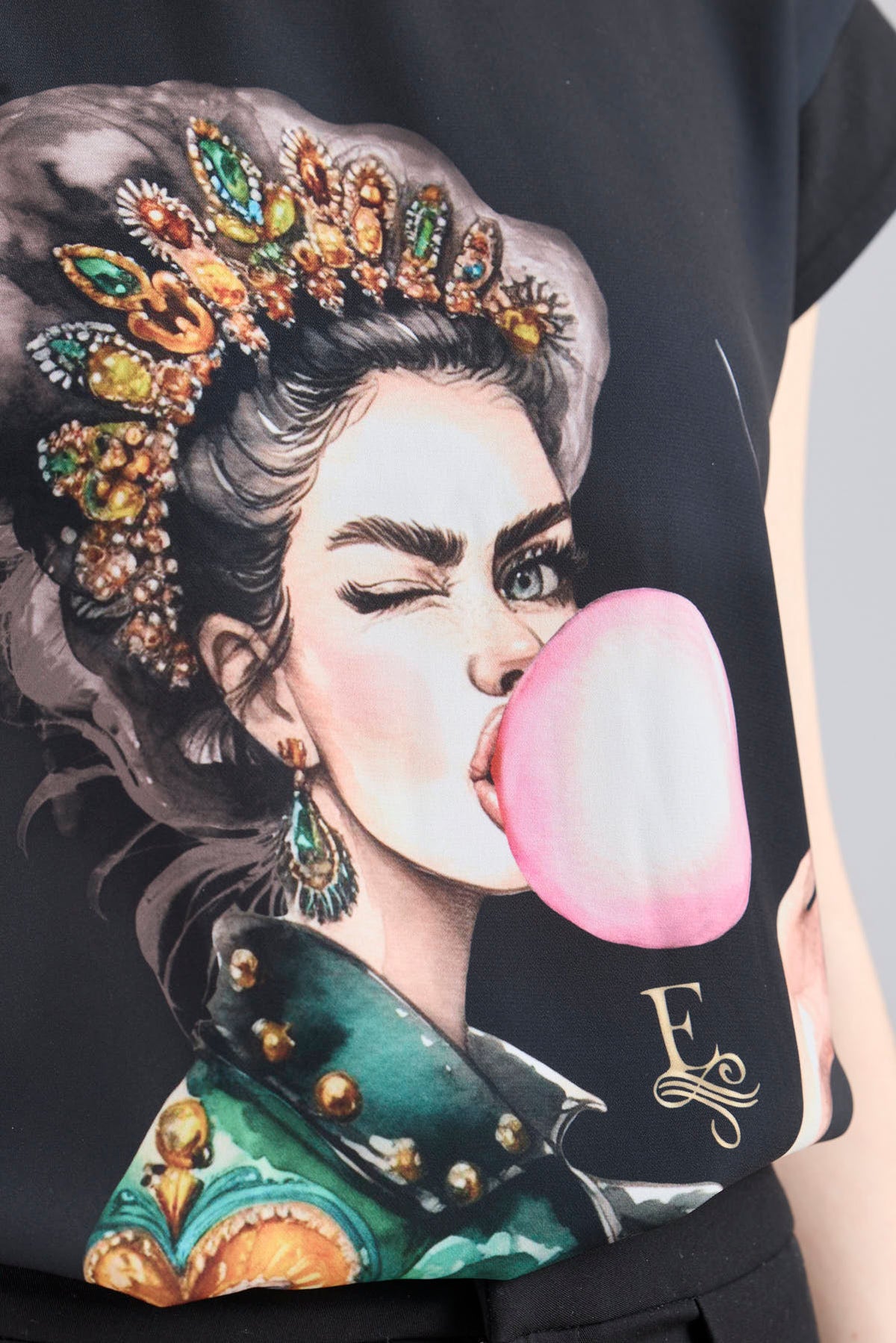 Black Printed T-Shirt Pink Balloon - Limited Edition - THE EXTREME COLLECTION
