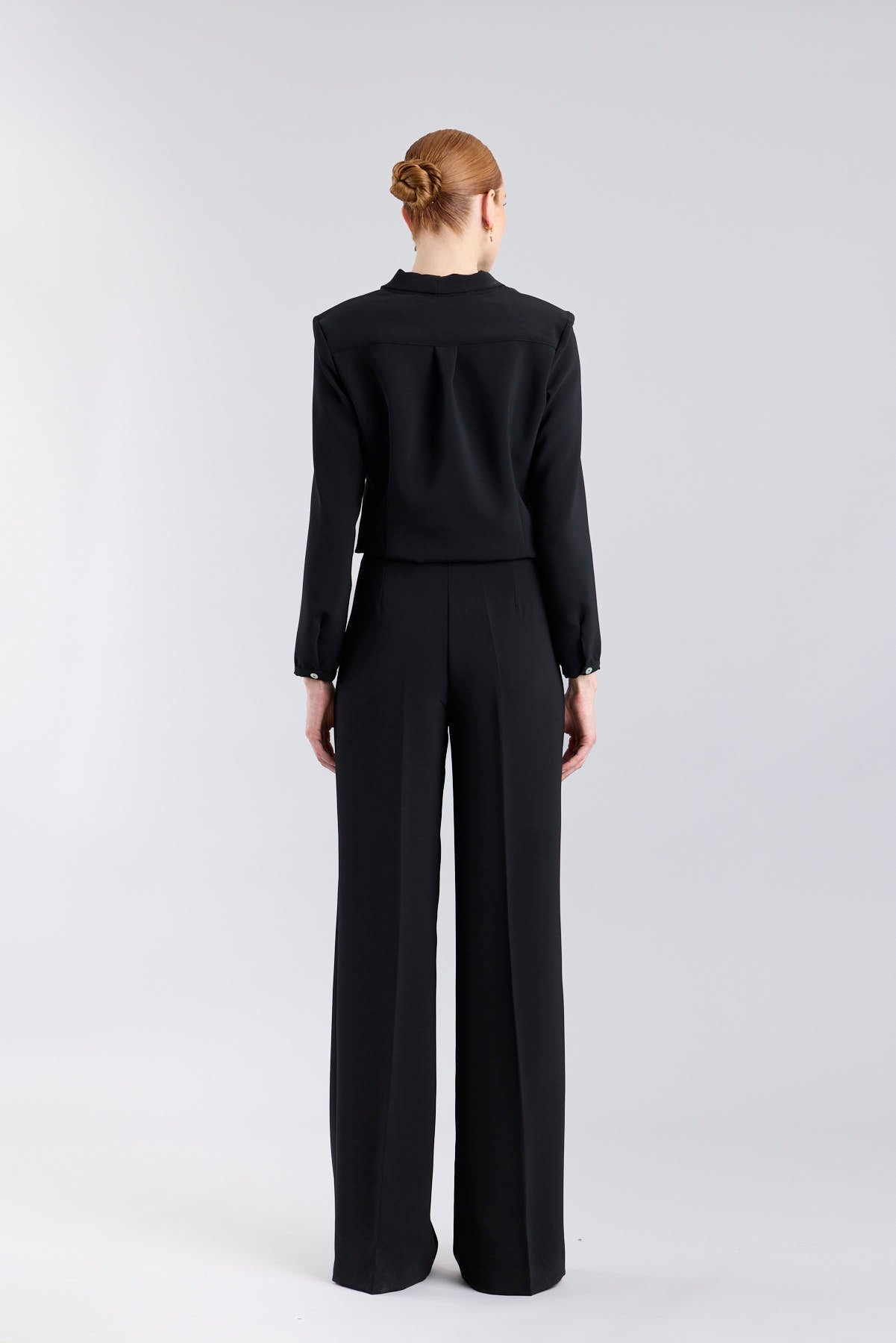 Black Tuxedo Collar Blouse - Limited Edition - THE EXTREME COLLECTION