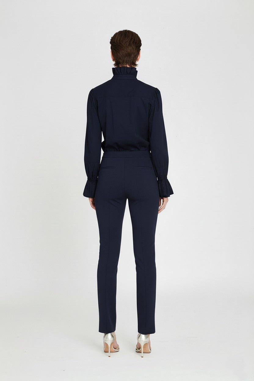 BOHEME INDIGO RUFFLE SHIRT - THE EXTREME COLLECTION