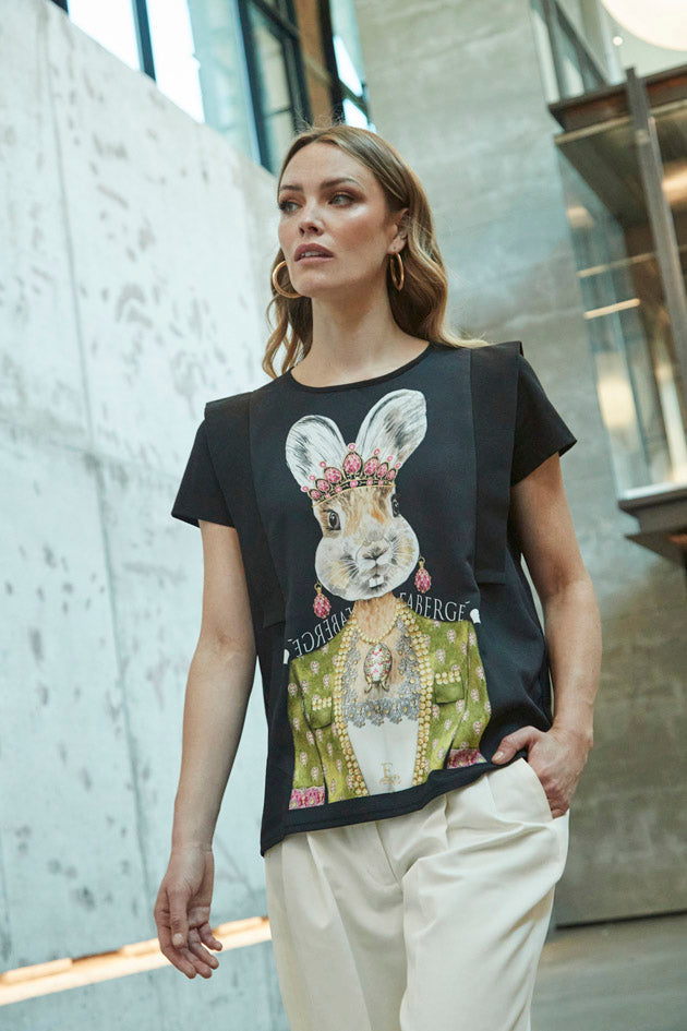 FABERGÉ BLACK T-SHIRT