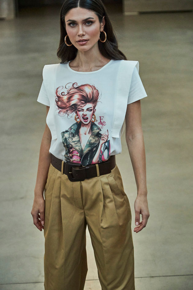 STILETTO WHITE T-SHIRT