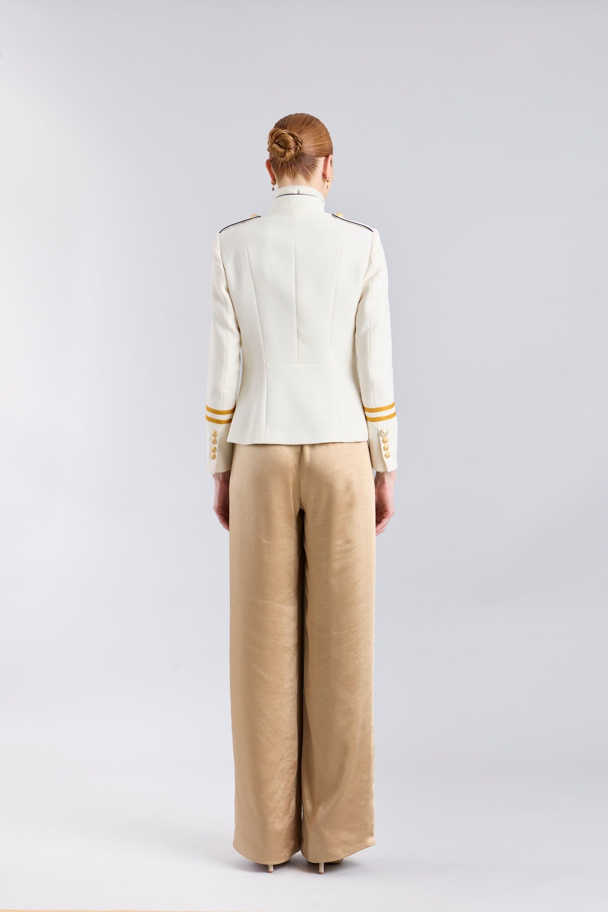Claudia London White Military Tailored Jacket - Limited Edition - THE EXTREME COLLECTION